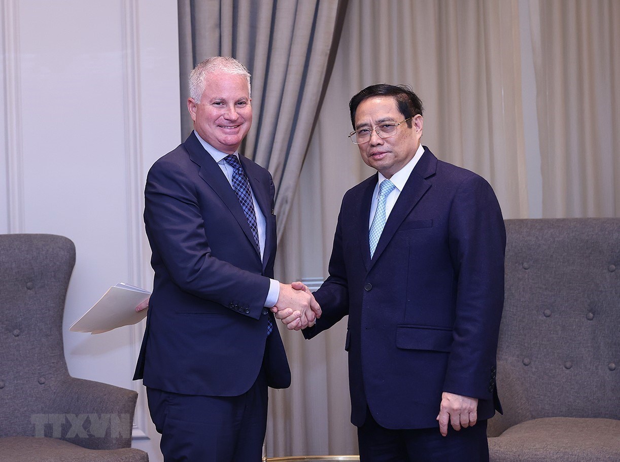 Thủ tướng Phạm Minh Chính và ông Charles Kaye, Giám đốc điều hành Tập đoàn Warburg Pincus.