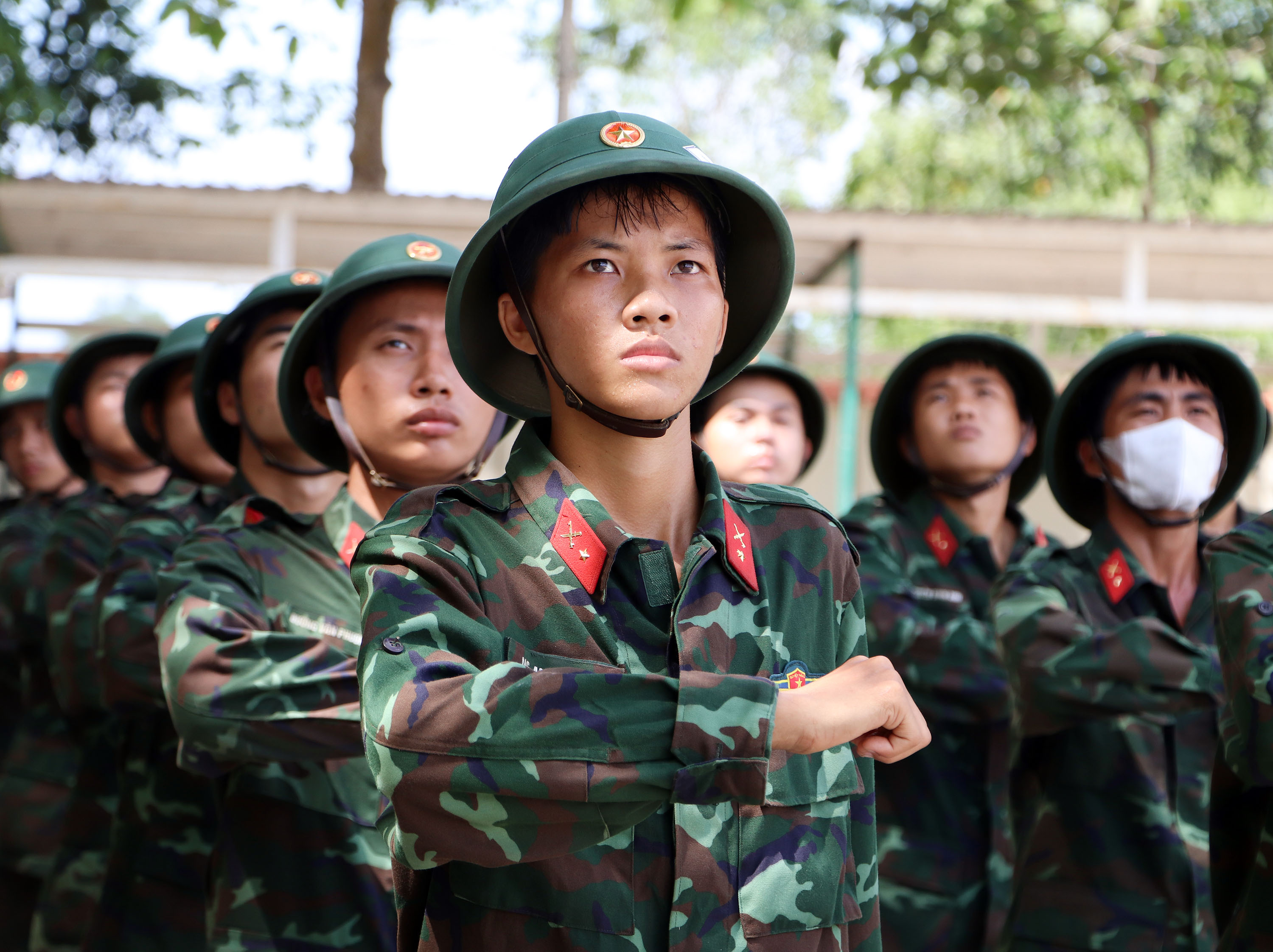 Gương mặt, ánh mắt của các chiến sĩ trở nên rắn rỏi, cương nghị, tự tin so với những ngày mới nhập ngũ.