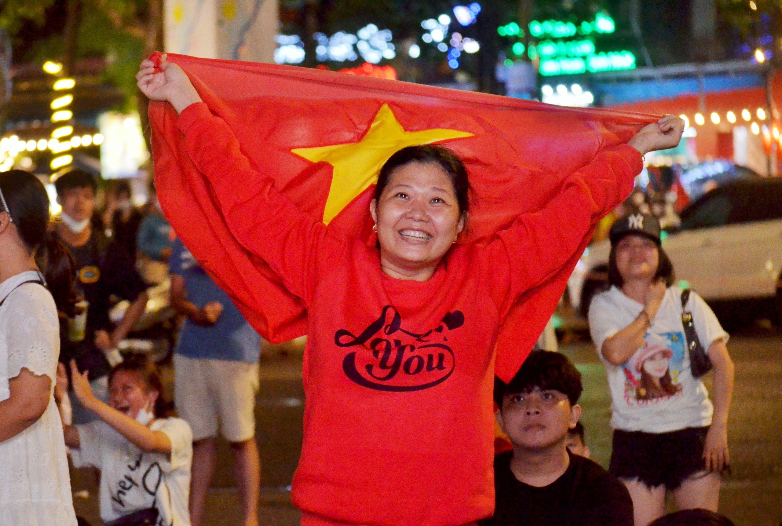 Hình ảnh đẹp của một CĐV. 