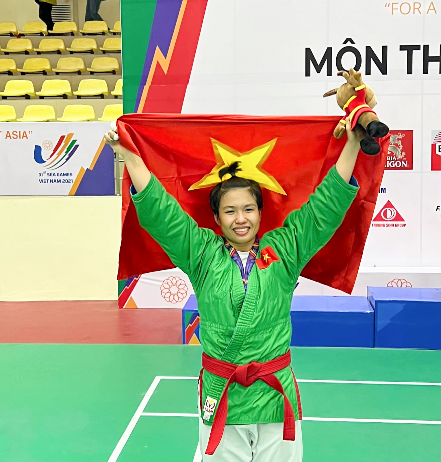 Võ sĩ Kurash Nguyễn Thị Thanh Trâm của BR-VT xuất sắc giành Huy chương Vàng cho đoàn thể thao Việt Nam tại SEA Games 31.