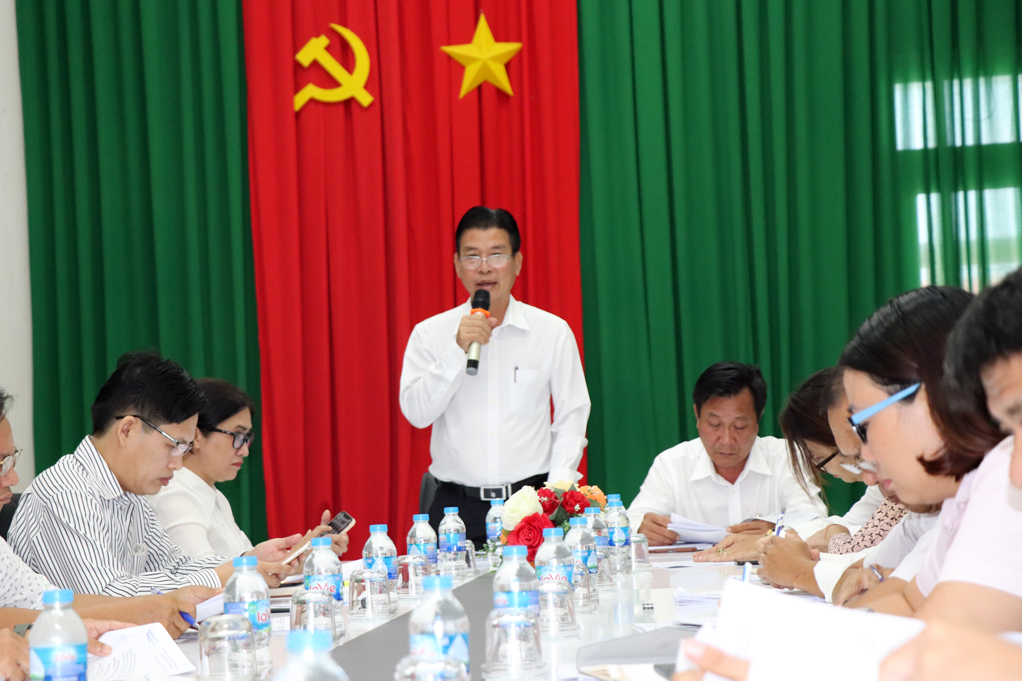 Ông Trần Văn Lợi, Phó Chủ tịch Ủy ban MTTQ Việt Nam tỉnh kết luận tại buổi làm việc.