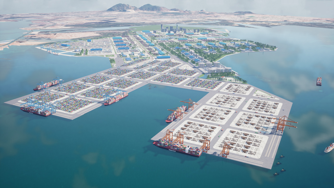 Phối cảnh Trung tâm Logistics Cái Mép hạ (Ảnh: portcoast.com.vn)