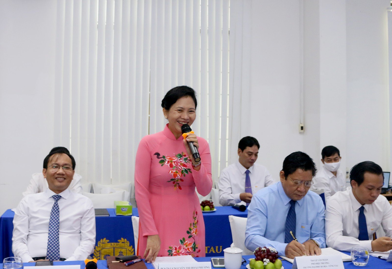 PGS.TS.LS Nguyễn Thị Hoài Phương, Q. Hiệu trưởng BVU gửi lời cảm ơn và chia sẻ mong muốn hợp tác với Hội Doanh nhân trẻ tỉnh Bà Rịa-Vũng Tàu