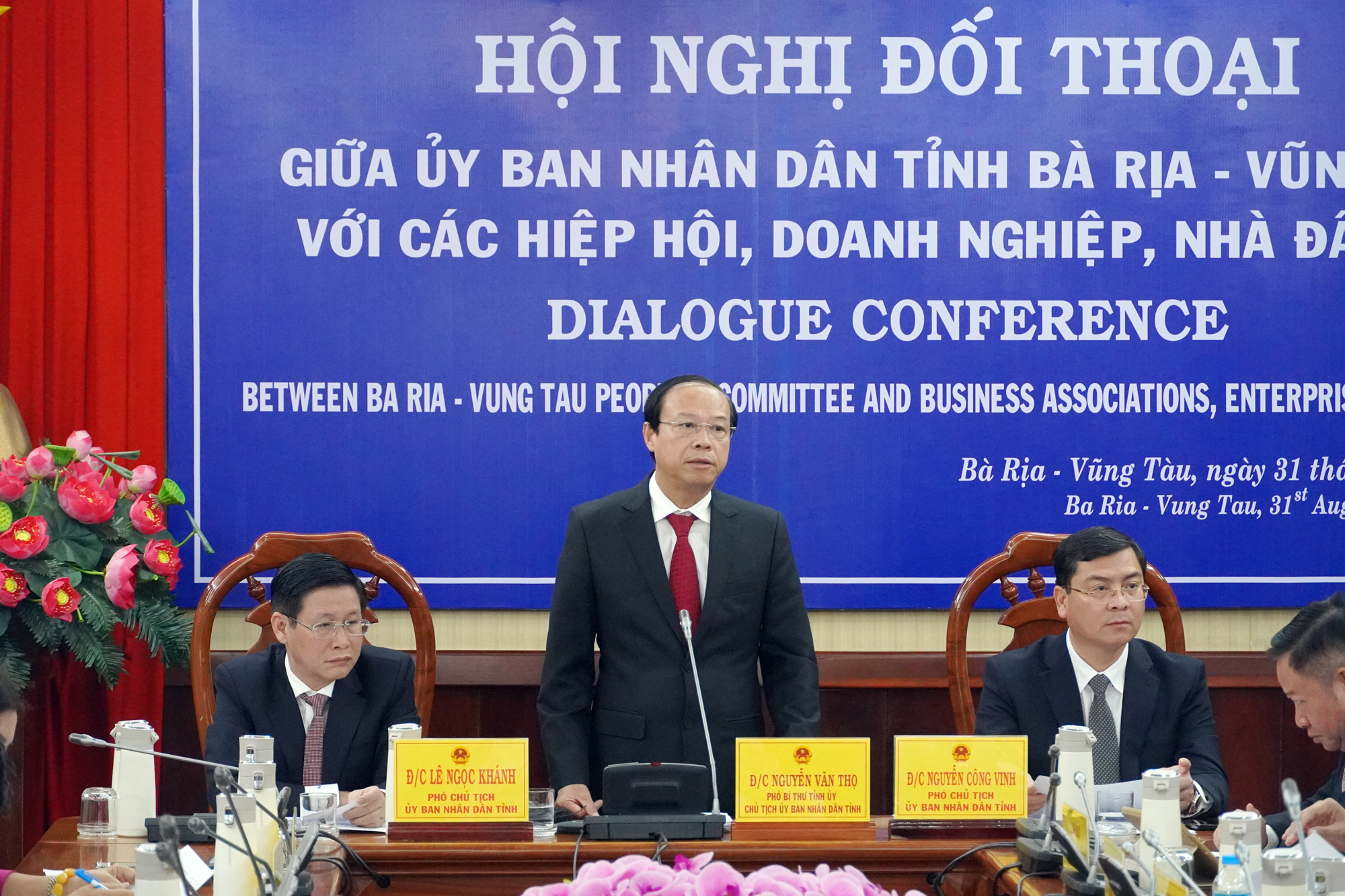 Ông Nguyễn Văn Thọ, Chủ tịch UBND tỉnh phát biểu tại hội nghị.