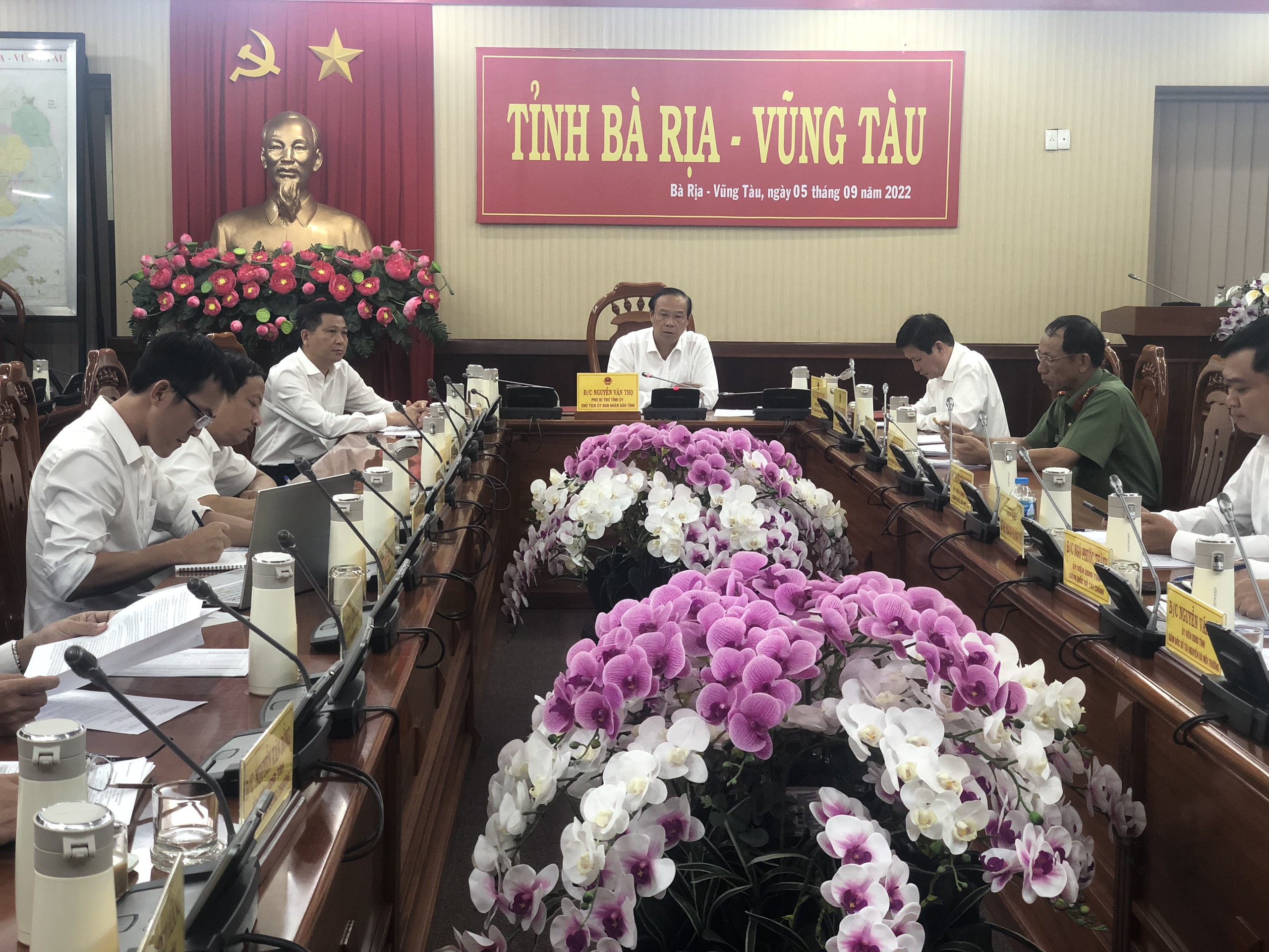 Ông Nguyễn Văn Thọ, Chủ tịch UBND tỉnh chủ trì cuộc họp Ban chỉ đạo thực hiện dự án thành phần 3, thuộc dự án đầu tư xây dựng đường bộ cao tốc Biên Hòa-Vũng Tàu (giai đoạn 1)