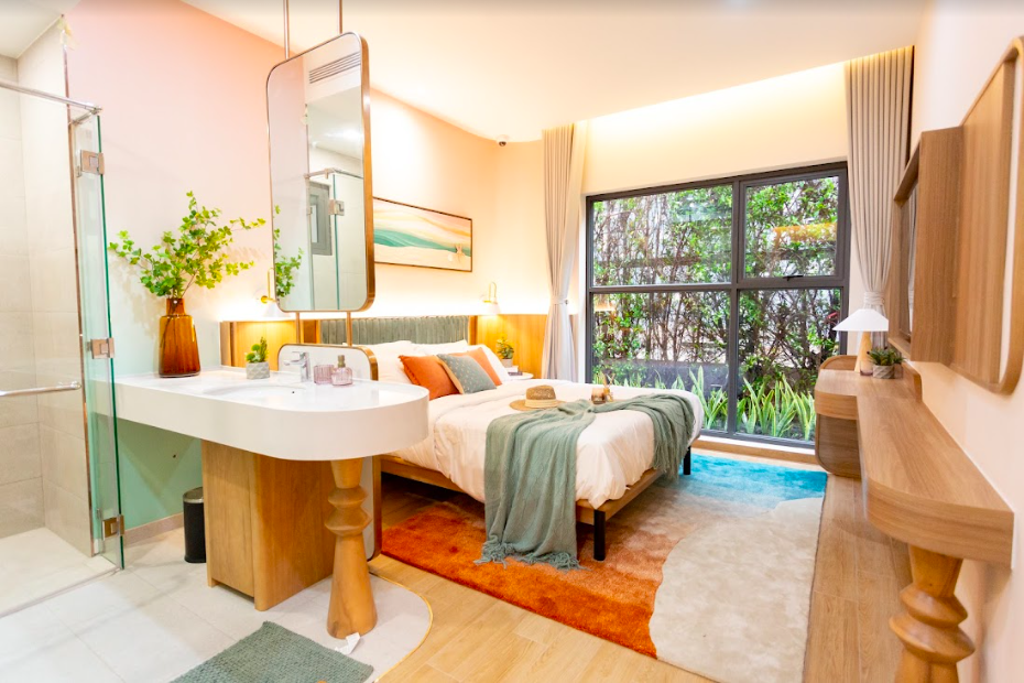 Không gian sống tinh tế, thư thái bên trong căn hộ mẫu dự án FiveSeasons Homes – Vung Tau Central Beach. Ảnh: Hưng Thịnh Land