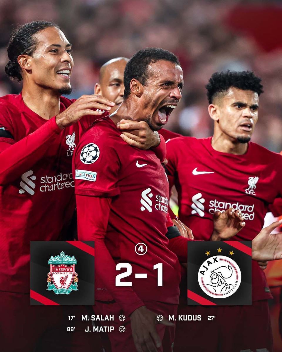 Liverpoo có chiến thắng đầu tiên tại Champions League mùa này.