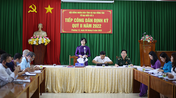 Tổ đại biểu số 3 HĐND tỉnh tiếp công dân tại phường 12, TP. Vũng Tàu tháng 6/2022.