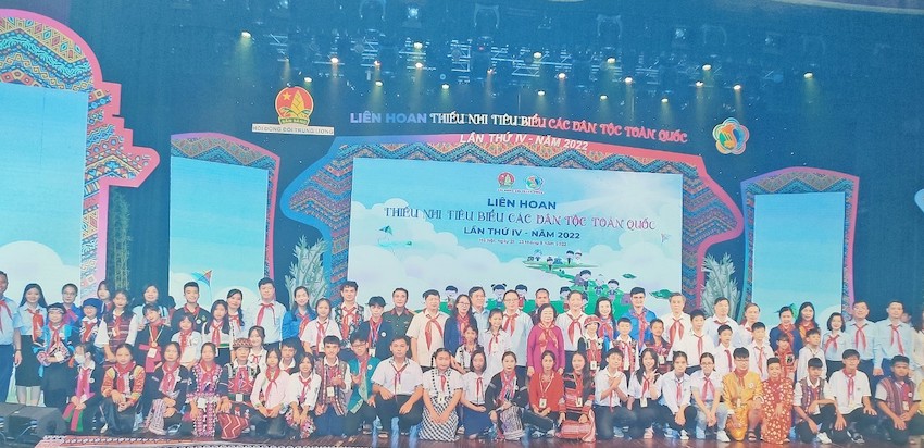 Đoàn đại biểu thiếu nhi tiêu biểu các dân tộc toàn quốc lần thứ IV, năm 2022. 
