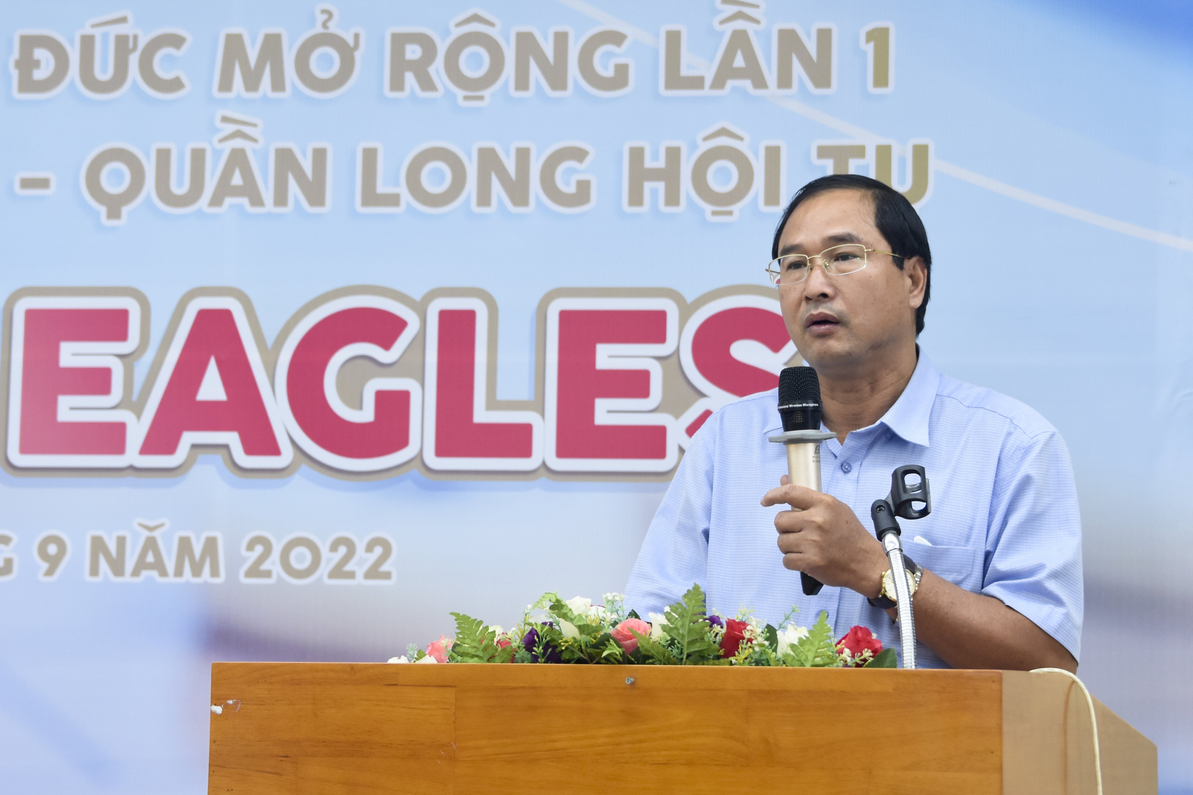 Ông Nguyễn Tấn Bản, Phó Bí thư Thường trực Huyện ủy Châu Đức phát biểu tại lễ khai mạc.