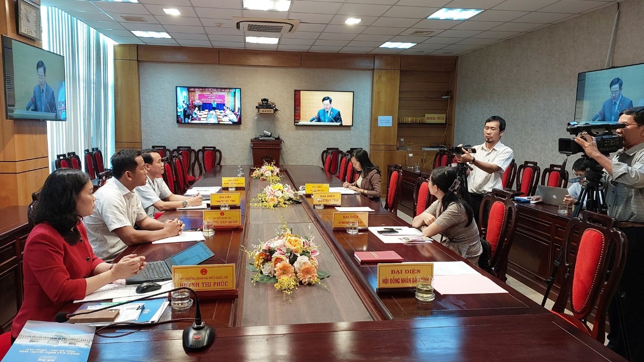 Quang cảnh hội nghị tại điểm cầu Đoàn Đại biểu Quốc hội tỉnh Bà Rịa-Vũng Tàu.