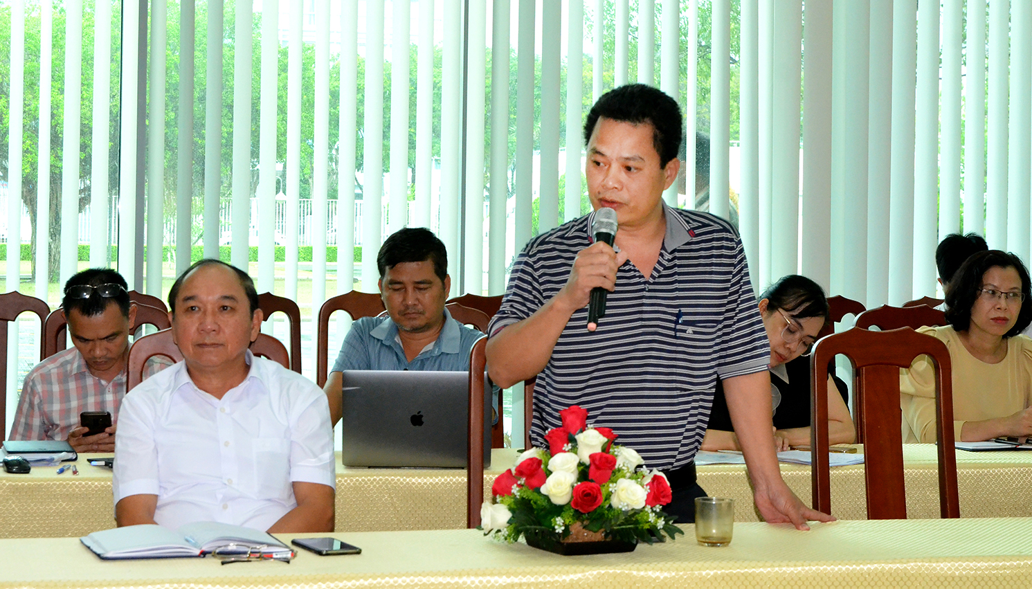 Nhà báo Mạnh Dương, đại diện TTXVN đánh giá cao tỉnh đã thông tin kịp thời,  chính xác cho các cơ quan báo chí.