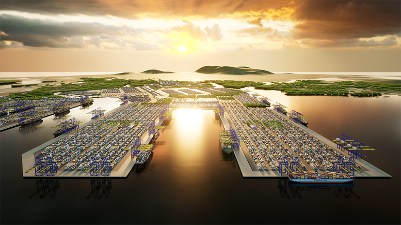 Phối cảnh toàn bộ Trung tâm logistics Cái Mép Hạ.