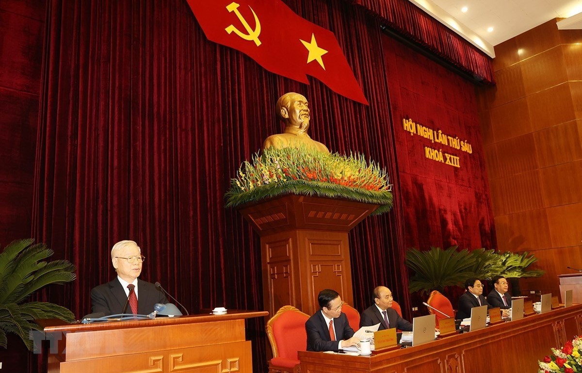Tổng Bí thư Nguyễn Phú Trọng phát biểu khai mạc Hội nghị.
