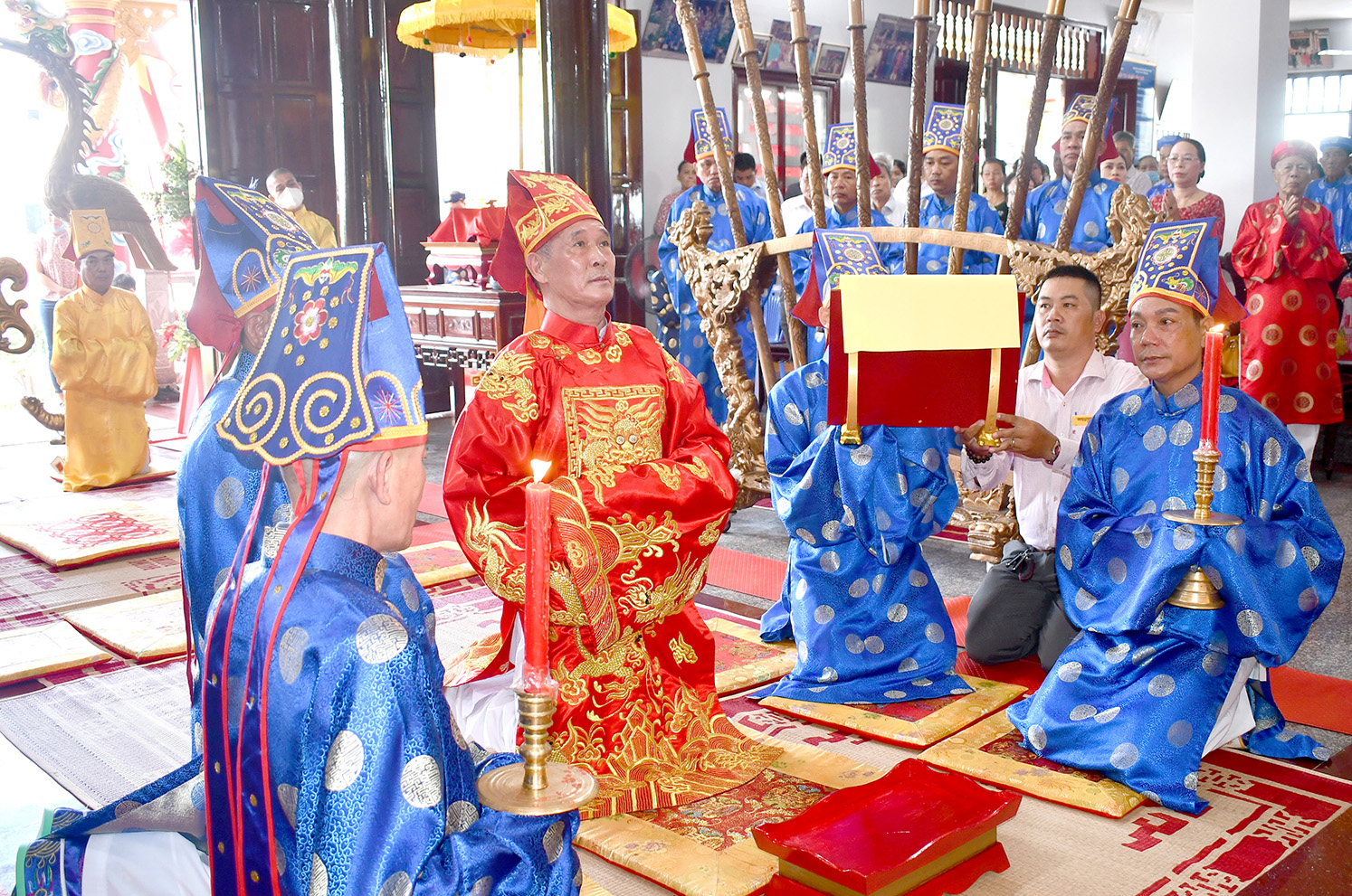 Nghi thức cúng tại Lễ giỗ Đức Thánh Trần Hưng Đạo lần thứ 722 năm 2022.