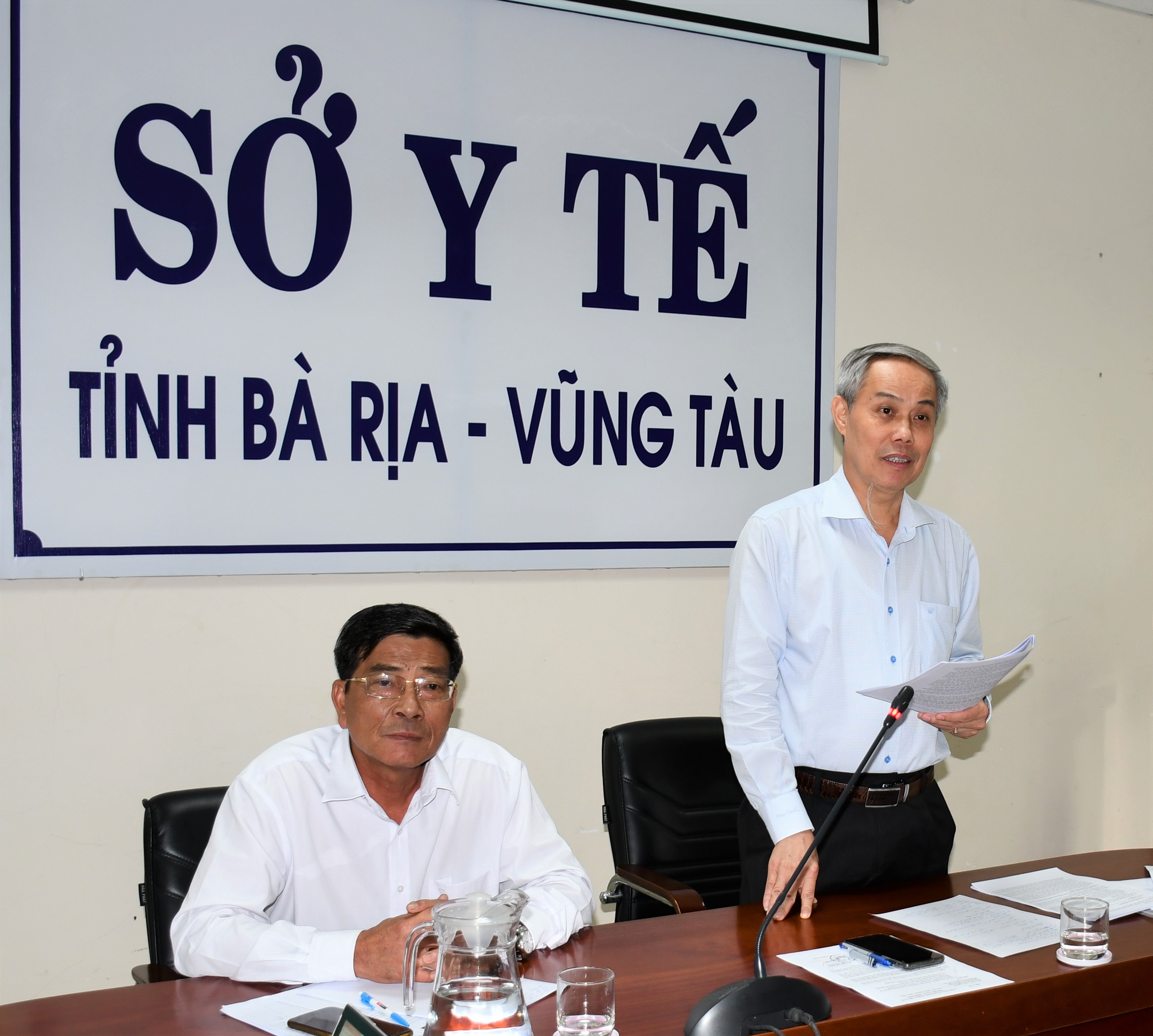 Ông Nguyễn Hùng Long, Phó Cục trưởng Cục ATTP phát biểu tại buổi  kiểm tra.