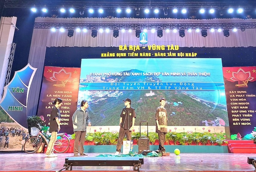 Phần thi TTLĐ của iĐội TTLĐ Trung tâm Văn hóa Thể thao và Thông tin TP. Vũng Tàu.