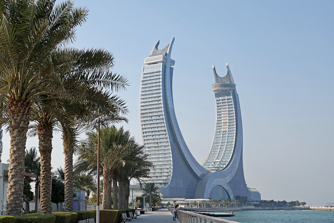 Katara Towers, nơi các vị khách VIP của FIFA ở trong thời gian diễn ra World Cup 2022. Ảnh: AFP