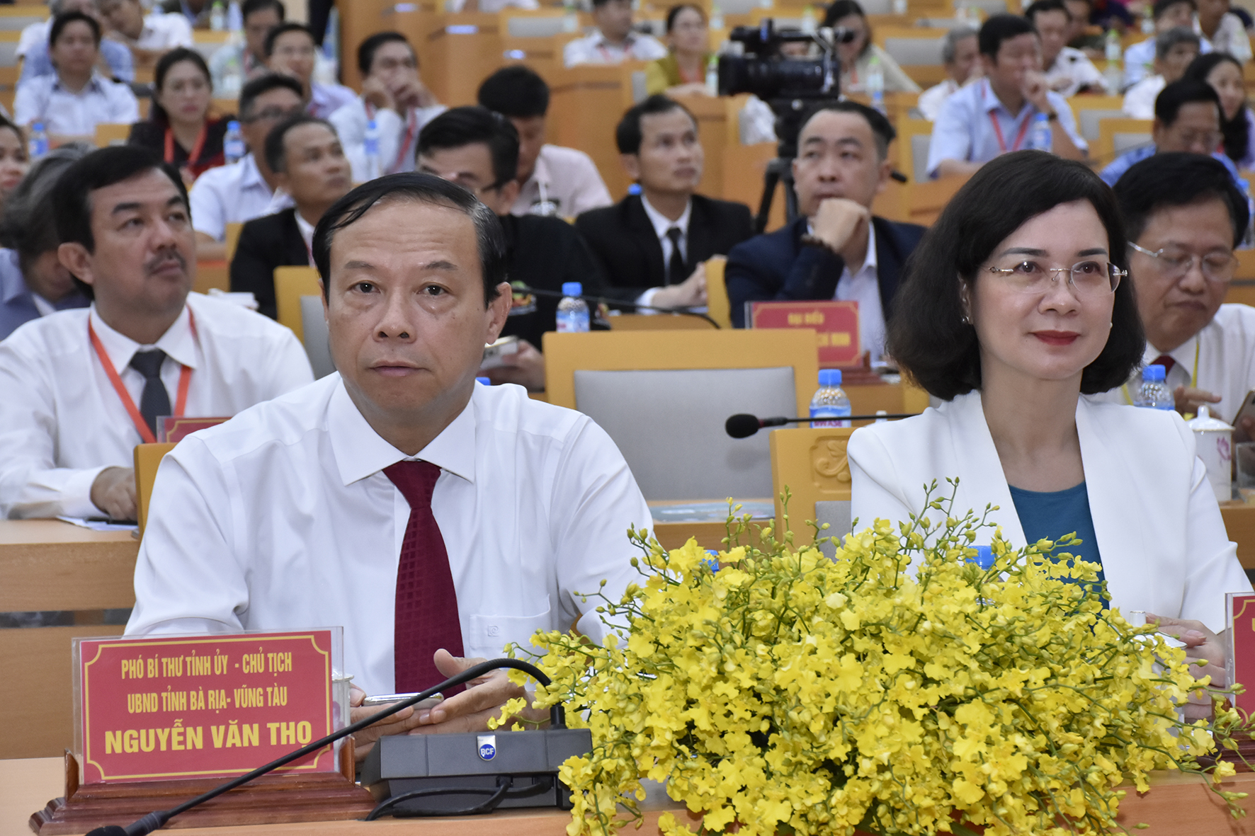 Ông Nguyễn Văn Thọ, Chủ tịch UBND tỉnh Bà Rịa-Vũng Tàu tham dự hội nghị.