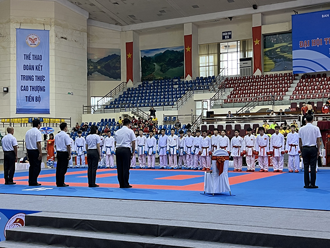 Các VĐV đội tuyển Karate của tỉnh thi đấu ấn tượng, giành huy chương đồng và cũng là thành tích đầu tiên của BR-VT tại Đại hội.