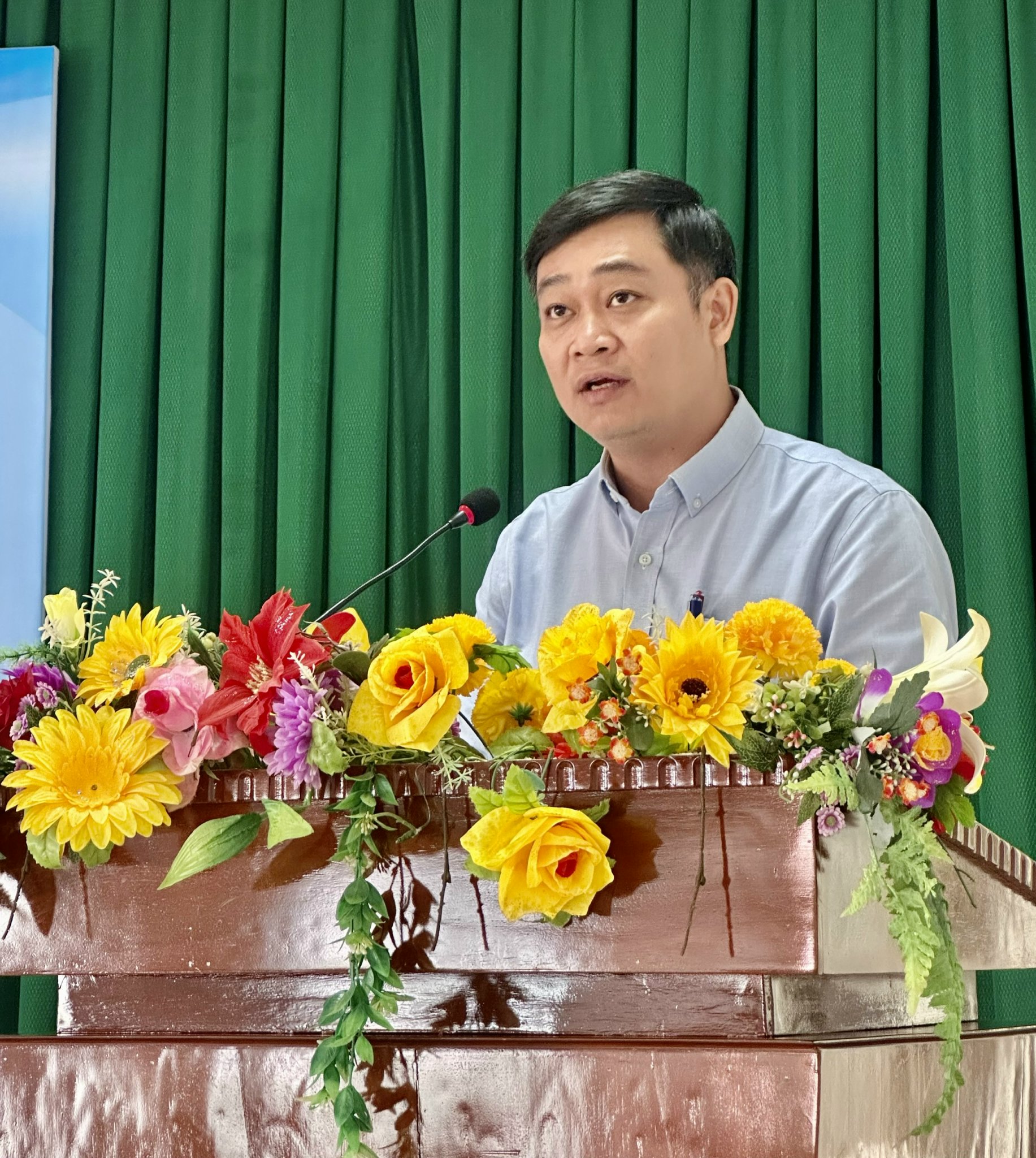 Ông Phạm Quang Nhật, GIám đốc Sở KH-CN phát biểu tại hội thảo