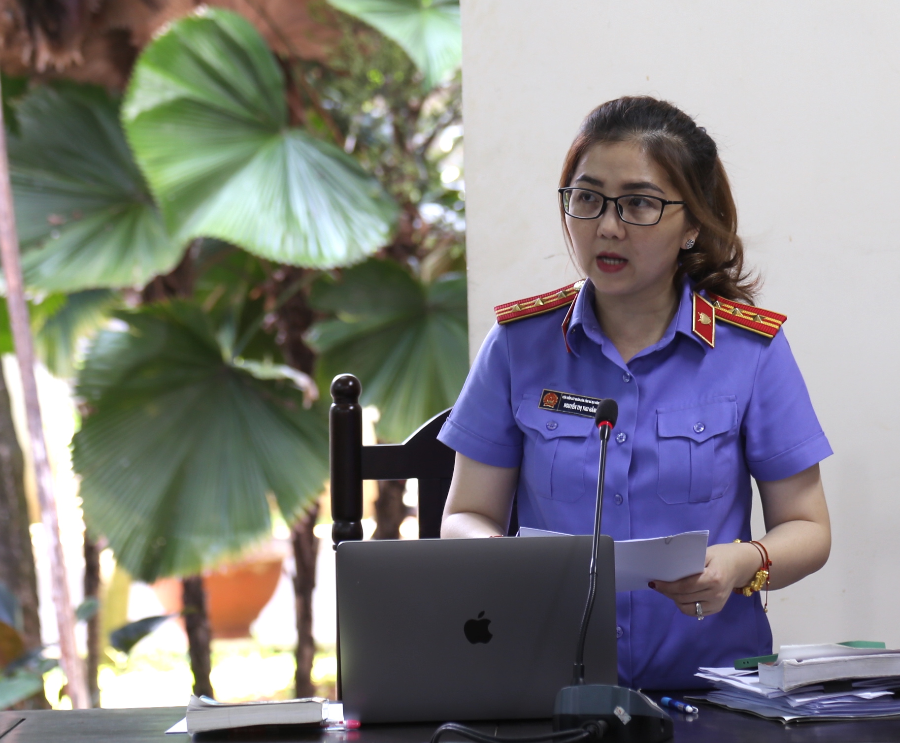 Đại diện VKSND tỉnh tuyên bố nội dung cáo trạng.