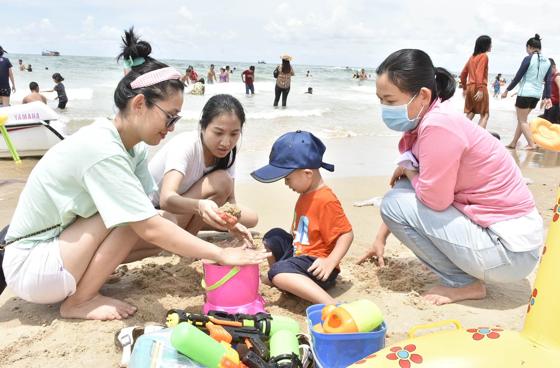 Bãi tắm công cộng Hồ Tràm (huyện Xuyên Mộc) được chỉnh trang khang trang, sạch đẹp, hứa hẹn sẽ thu hút đông đảo du khách dịp Tết này.