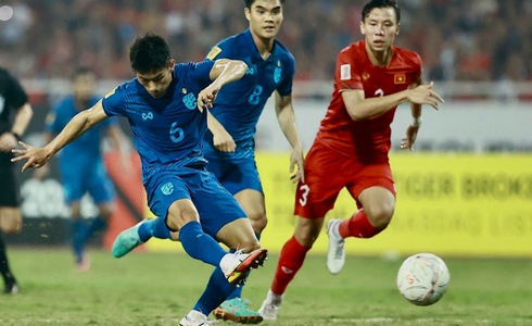 Sarach Yooyen nâng tỷ số lên 2-1 cho Thái Lan. Ảnh: TTO