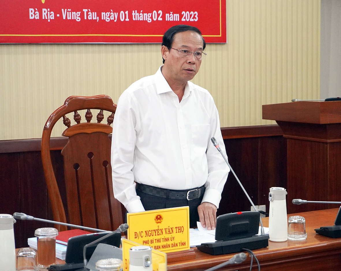 Ông Nguyễn Văn Thọ, Chủ tịch UBND tỉnh nhấn mạnh.... cuộc họp.