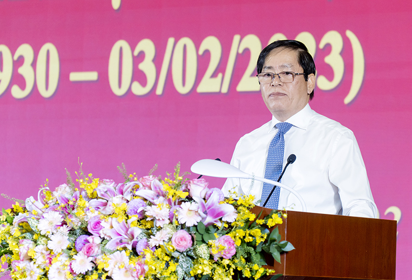 Bí thư Tỉnh ủy Phạm Viết Thanh phát biểu tại buổi họp mặt