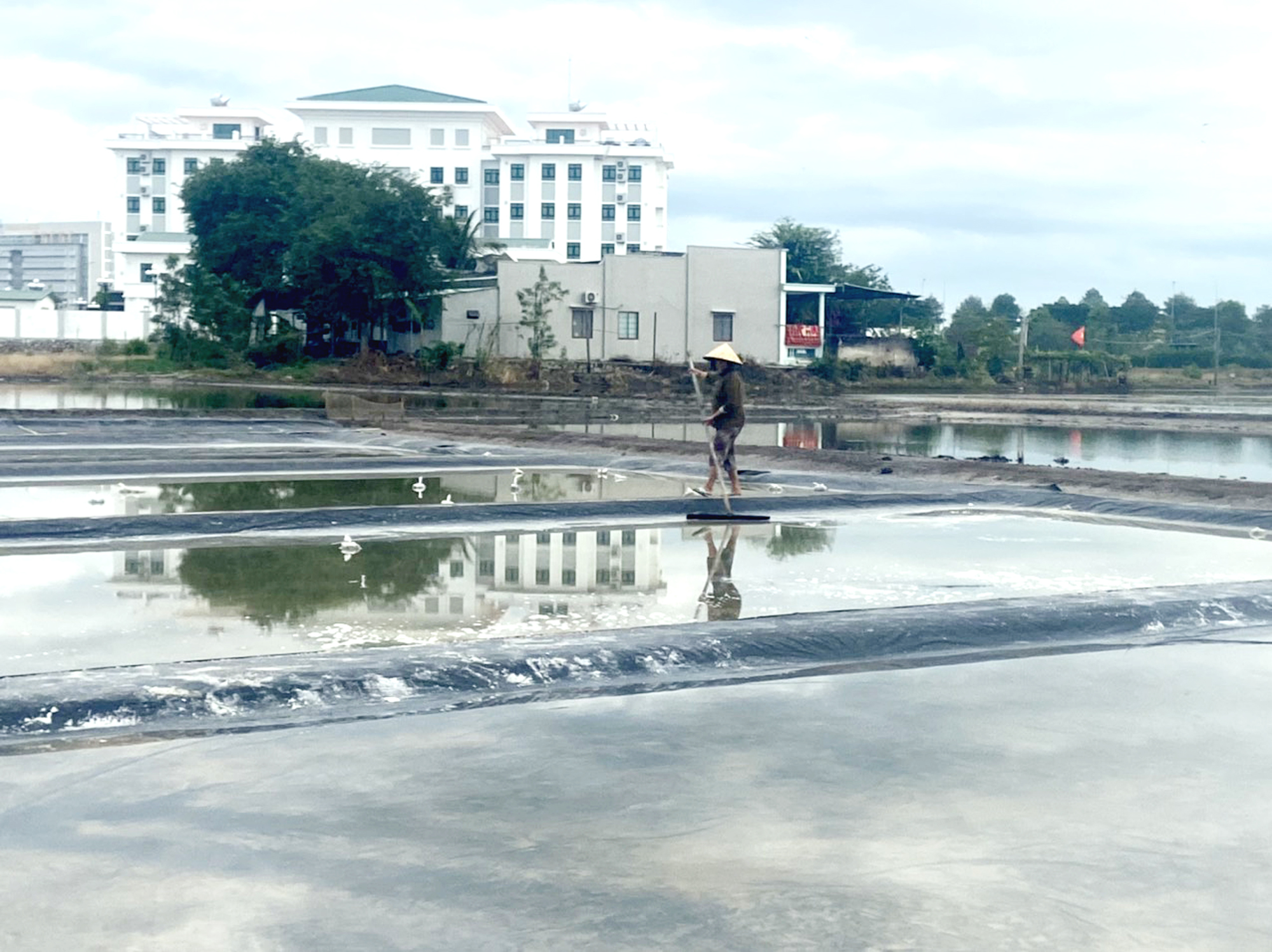 Diêm dân phường Long Toàn (TP. Bà Rịa) bước vào sản xuất niên vụ muối 2022-2023.