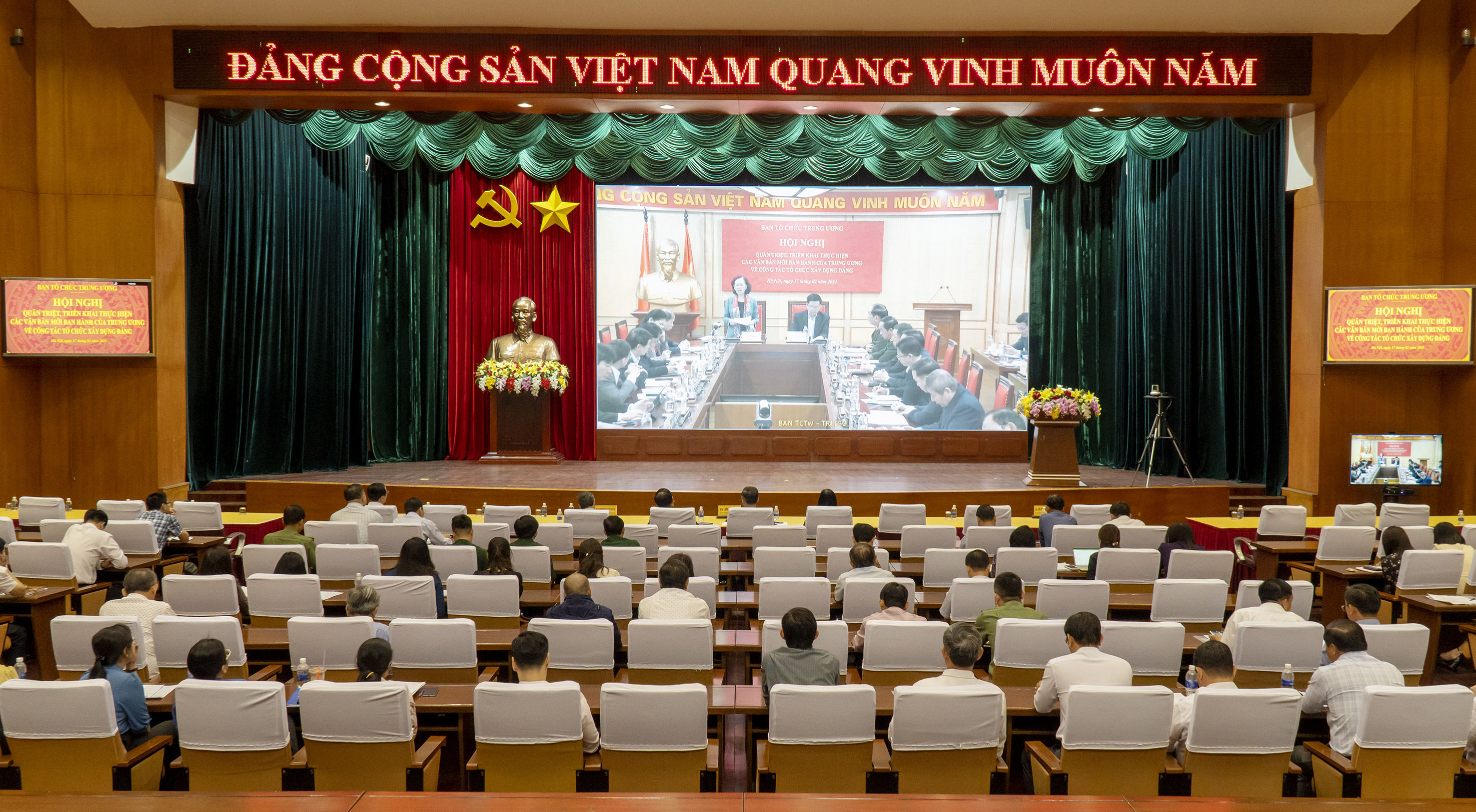 Toàn cảnh hội nghị tại điểm cầu tỉnh Bà Rịa - Vũng Tàu.