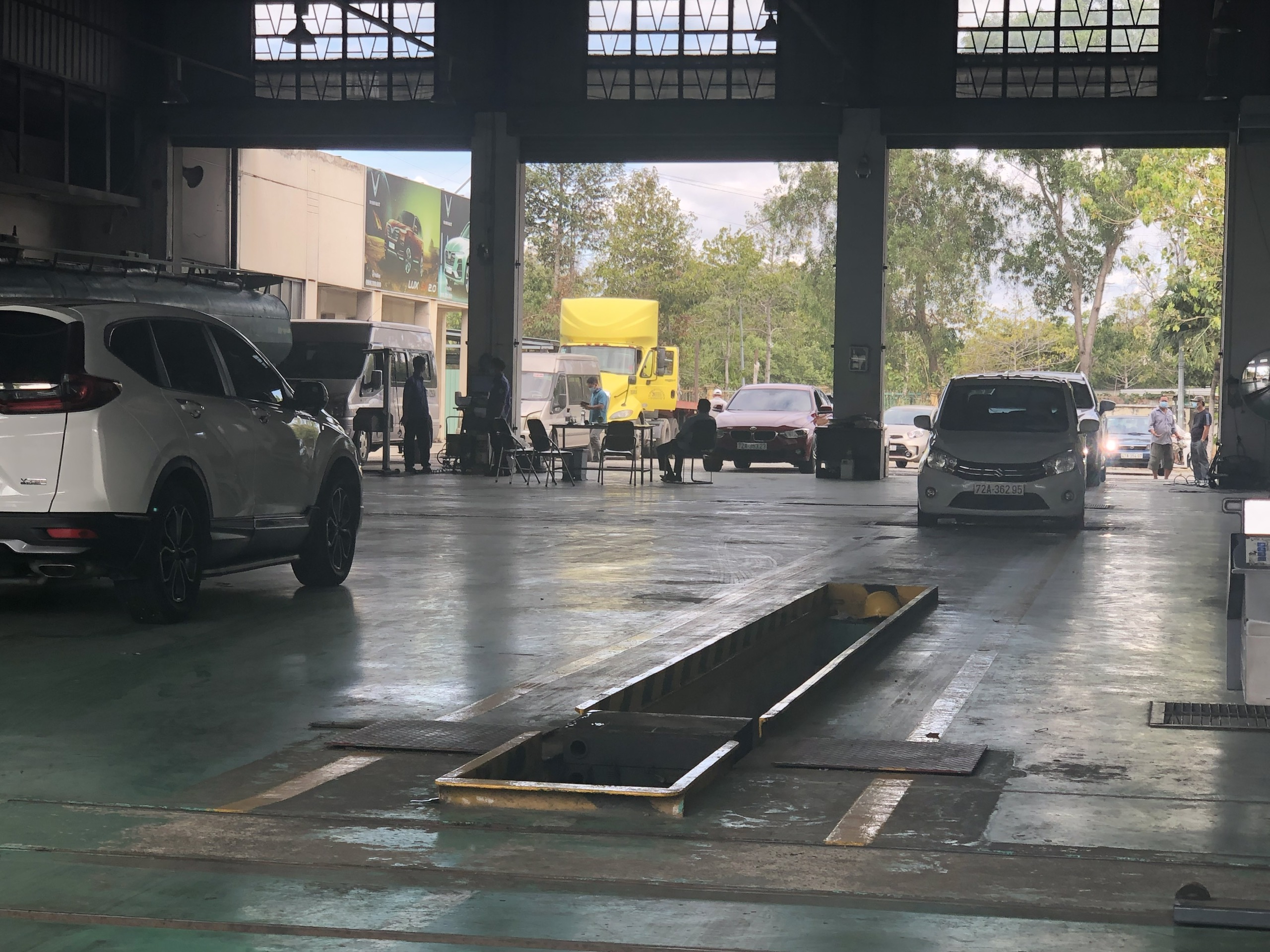 Hoạt động đăng kiểm tại Trung tâm đăng kiểm xe cơ giới 7203D - Bà Rịa-Vũng Tàu (QL51, phường Phước Trung, TP.Bà Rịa) vẫn diễn ra bình thường.