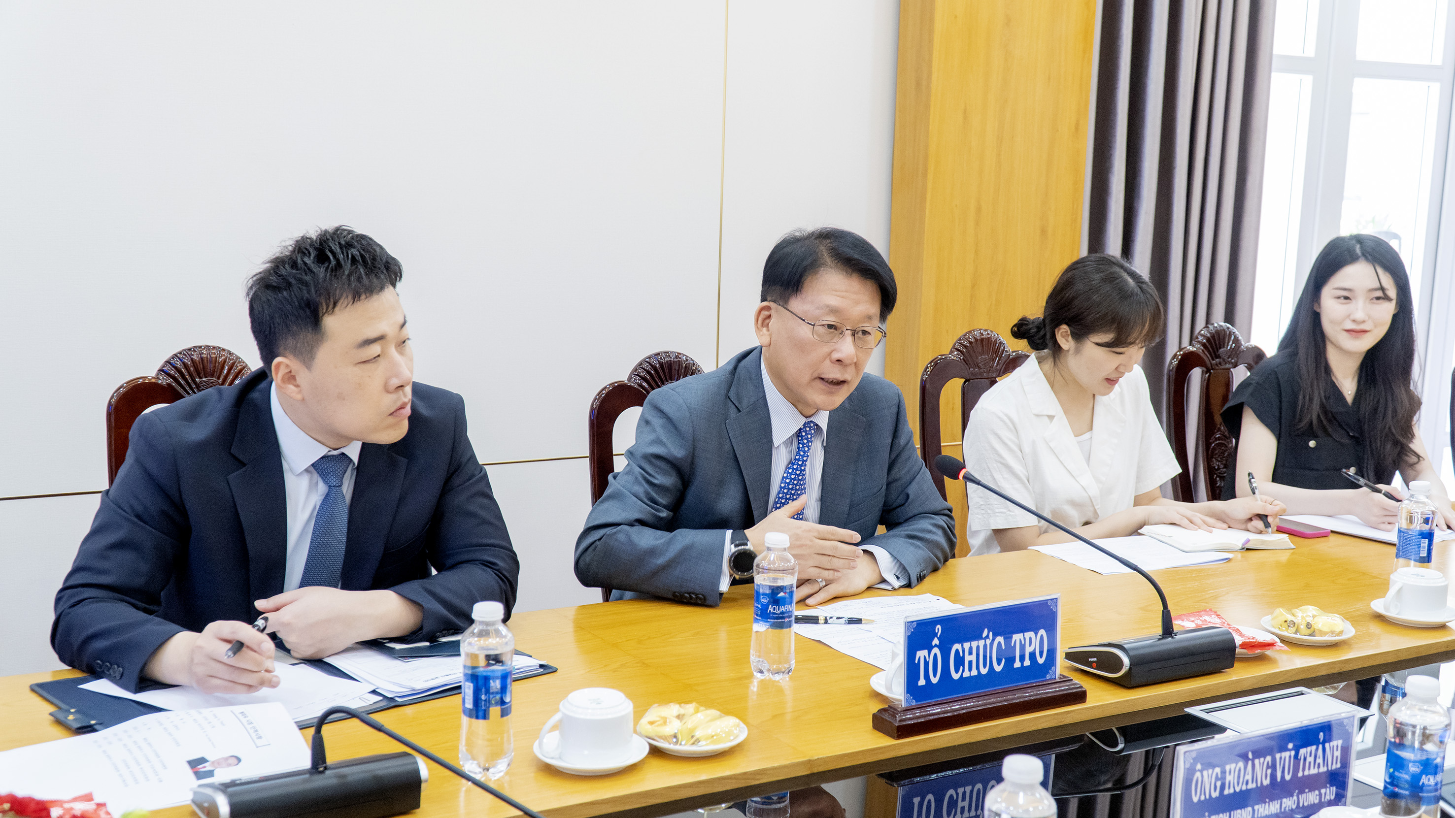 Ông Woo Kyungha, Tổng thư ký TPO phát biểu tại buổi làm việc.