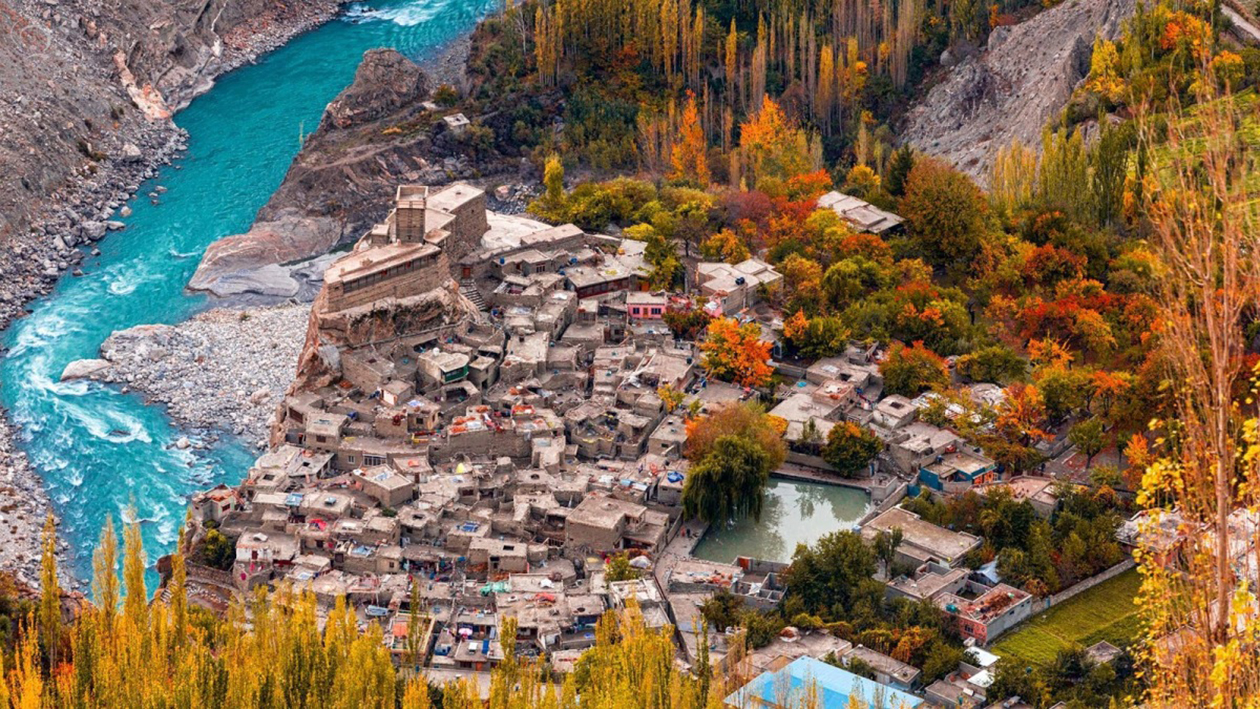 Bức tranh thiên nhiên tuyện đẹp ở thung lũng Hunza.