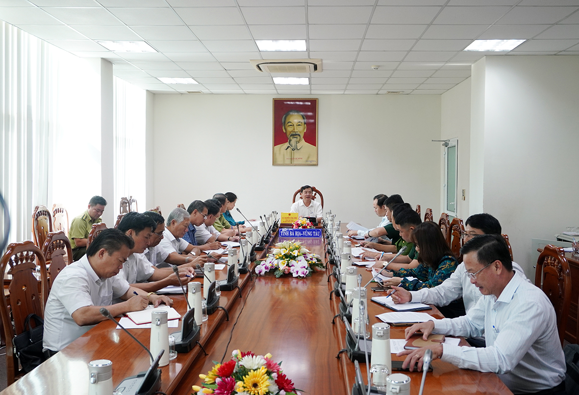 Ông Nguyễn Công Vinh, Phó Chủ tịch UBND tỉnh chủ trì cuộc họp.