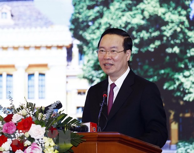 Chủ tịch nước Võ Văn Thưởng phát biểu chỉ đạo.