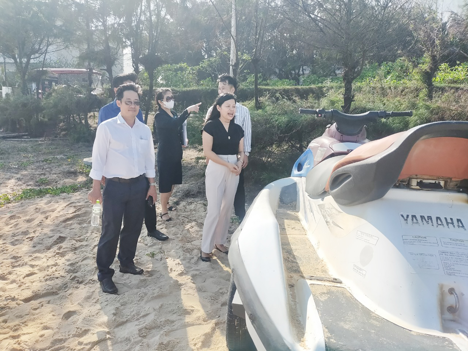 Đoàn công tác Sở Du lịch kiểm tra thực tế phương tiện phục vụ cứu hộ tại Oceanami Villa Beach Club