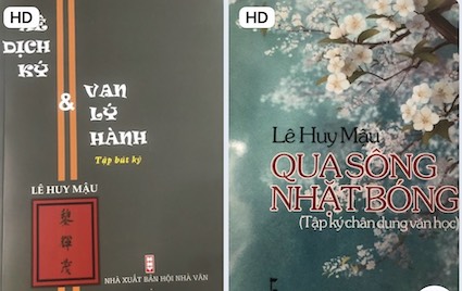 Bìa 2 tập sách “Qua sông nhặt bóng” và “Xê dịch ký và vạn lý hành
