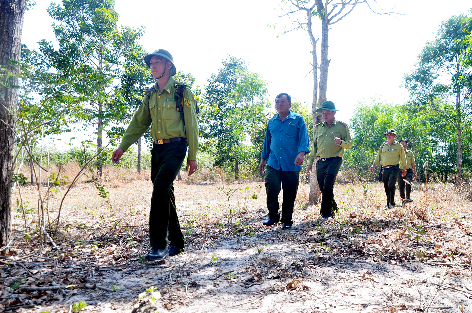 Lực lượng kiểm lâm tuần tra tại khu Bảo tồn Thiên nhiên Bình Châu-Phước Bửu, huyện Xuyên Mộc.
