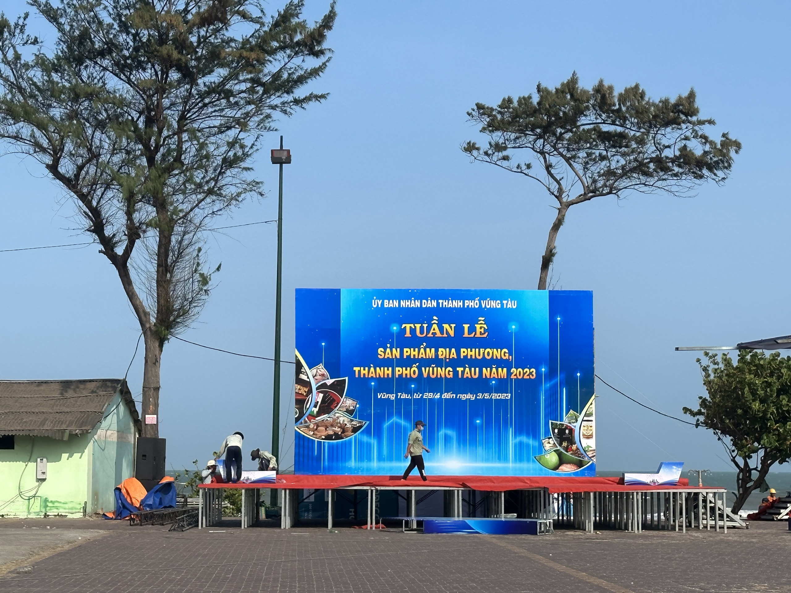 Mặt bằng KDL San Hô Xanh sau khi giải tỏa đã được trưng dụng làm nơi tổ chức sự kiện 