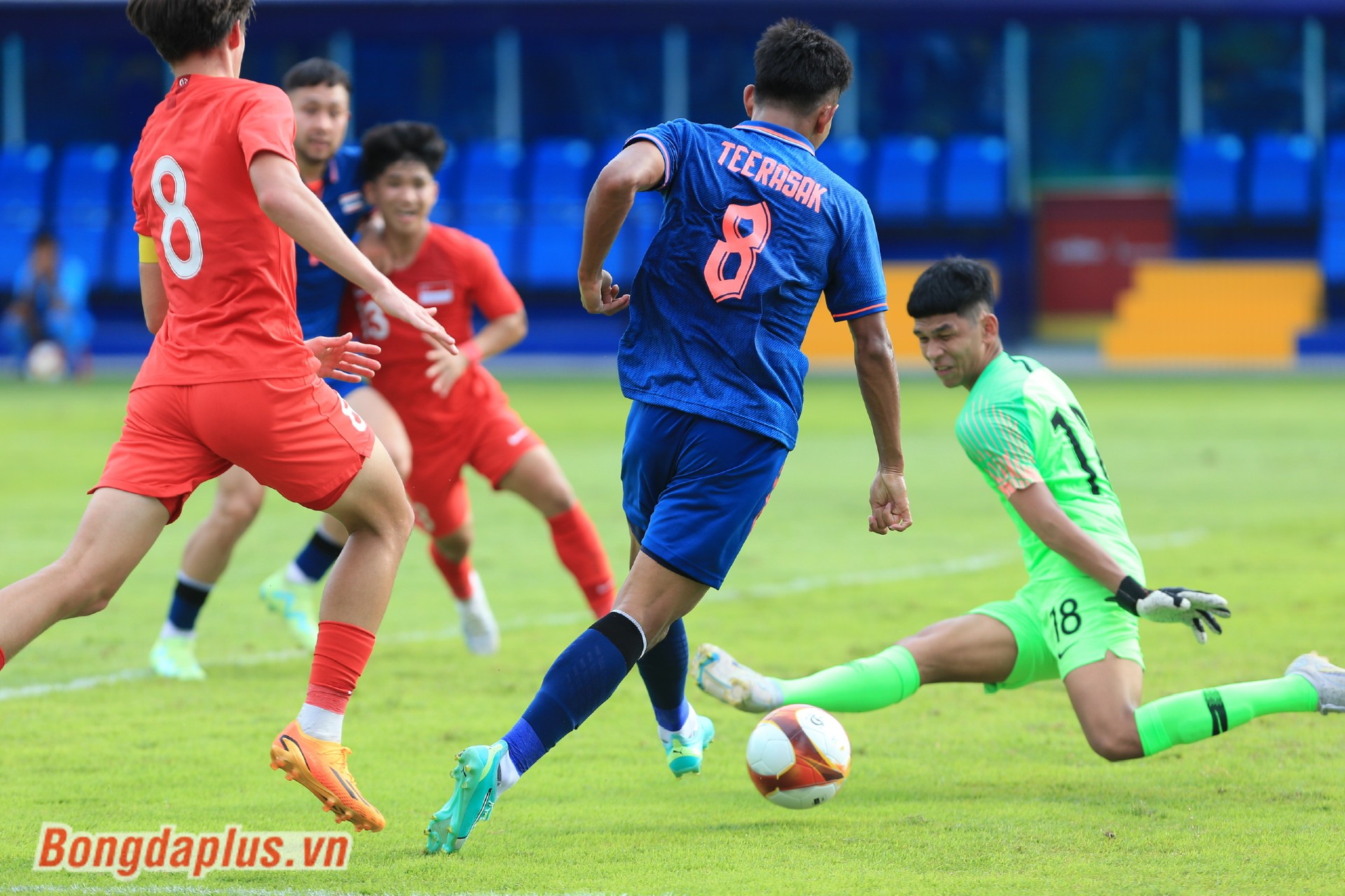 Phong độ ấn tượng của Teerasak sẽ gây ra nhiều mối đe doạ cho hàng thủ của U22 Việt Nam ở trận đấu sắp tới.