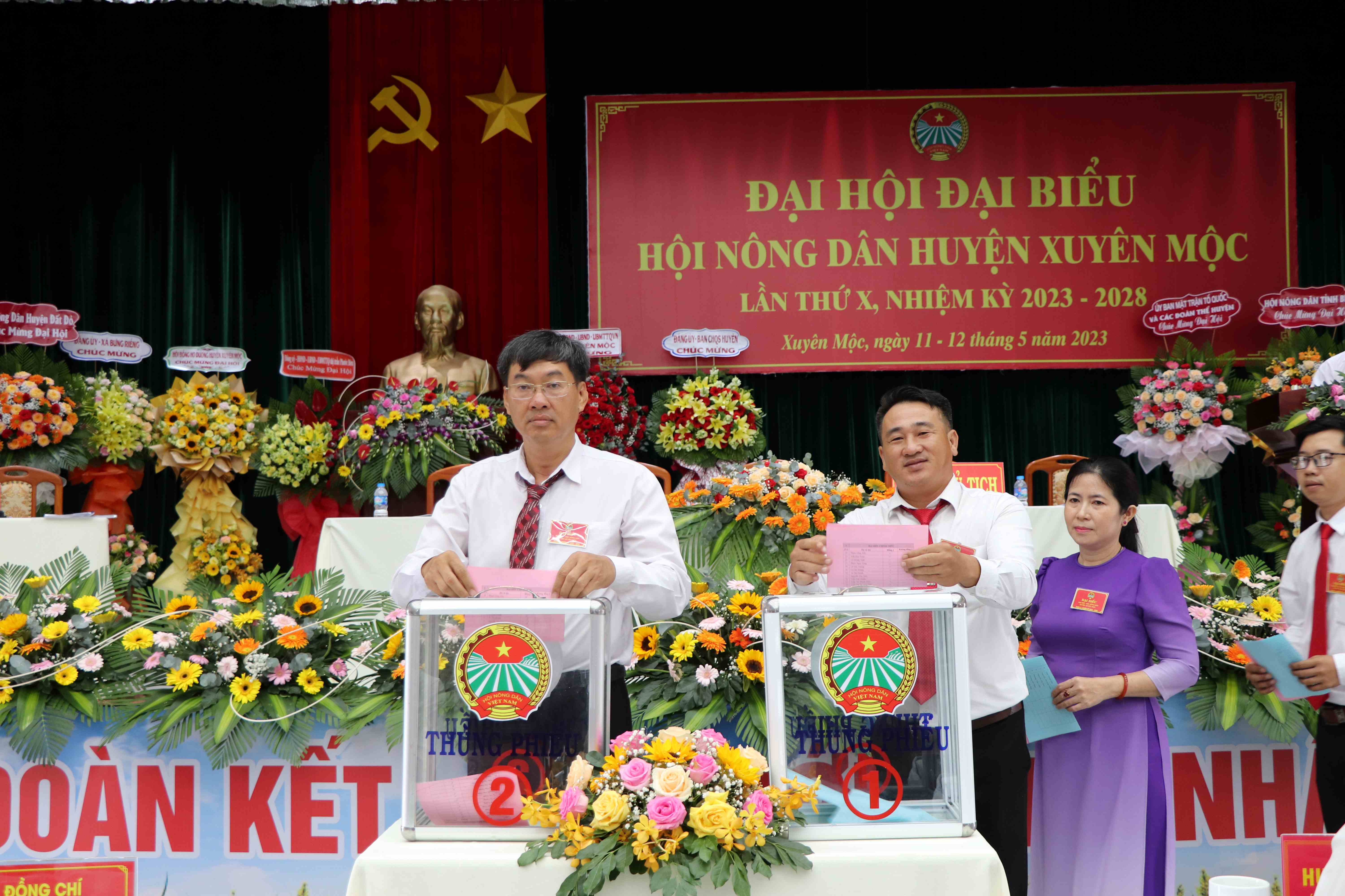 Đại hội đã bỏ phiếu bầu BCH HND huyện Xuyên Mộc khóa X, nhiệm kỳ 2023-2028.