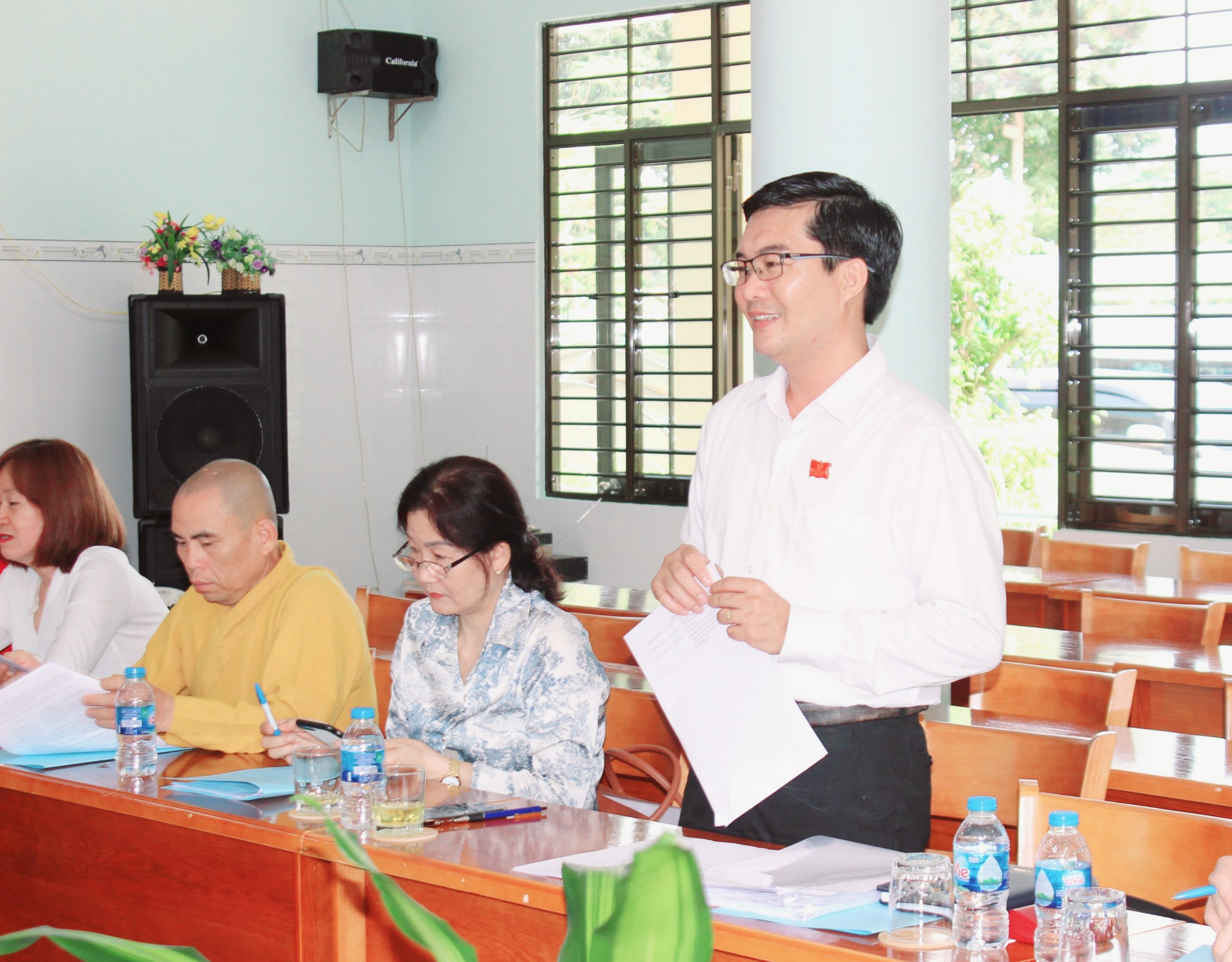Đoàn giám sát làm việc tại Trường MN Ánh Dương.