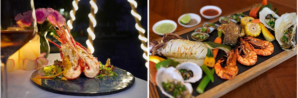 Hải sản địa phương đánh bắt trong ngày