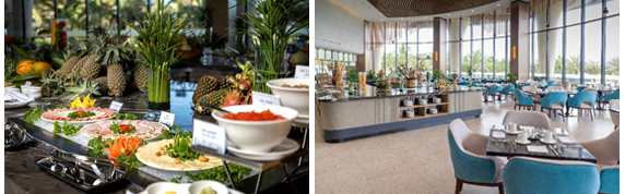 Nhà hàng Garden và bữa sáng giàu dinh dưỡng