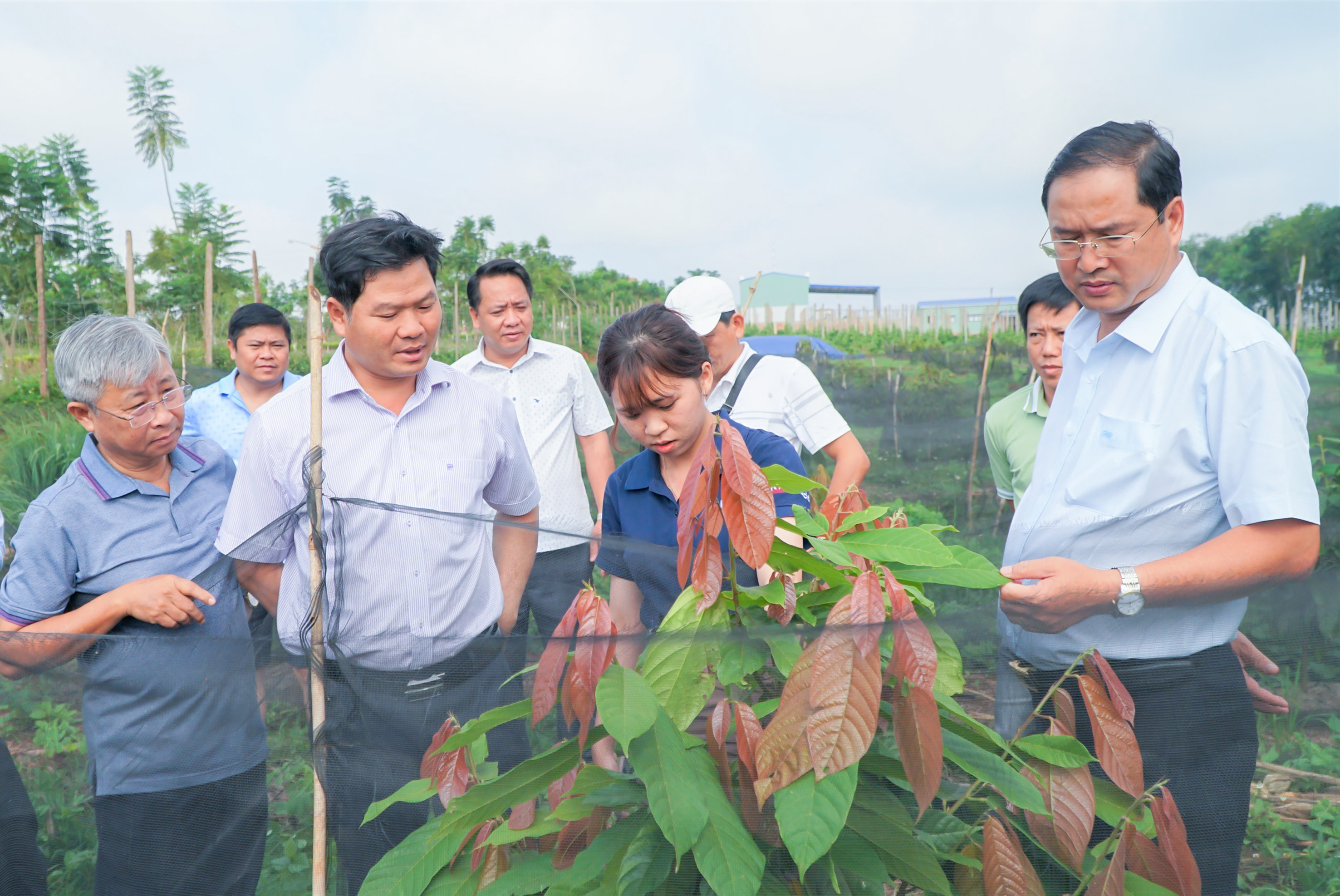 Lãnh đạo huyện Châu Đức tham quan, học tập kinh nghiệm mô hình nước tưới tiết kiệm tại tỉnh Gia Lai.