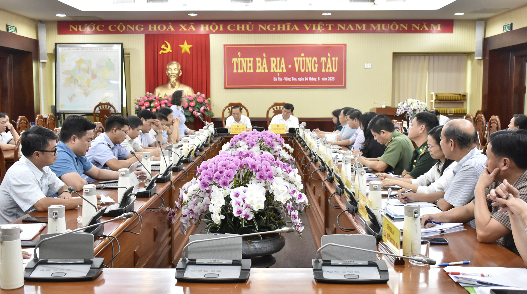 Quang cảnh buổi làm việc của đoàn công tác Bộ NN-PTNT với tỉnh Bà Rịa-Vũng Tàu