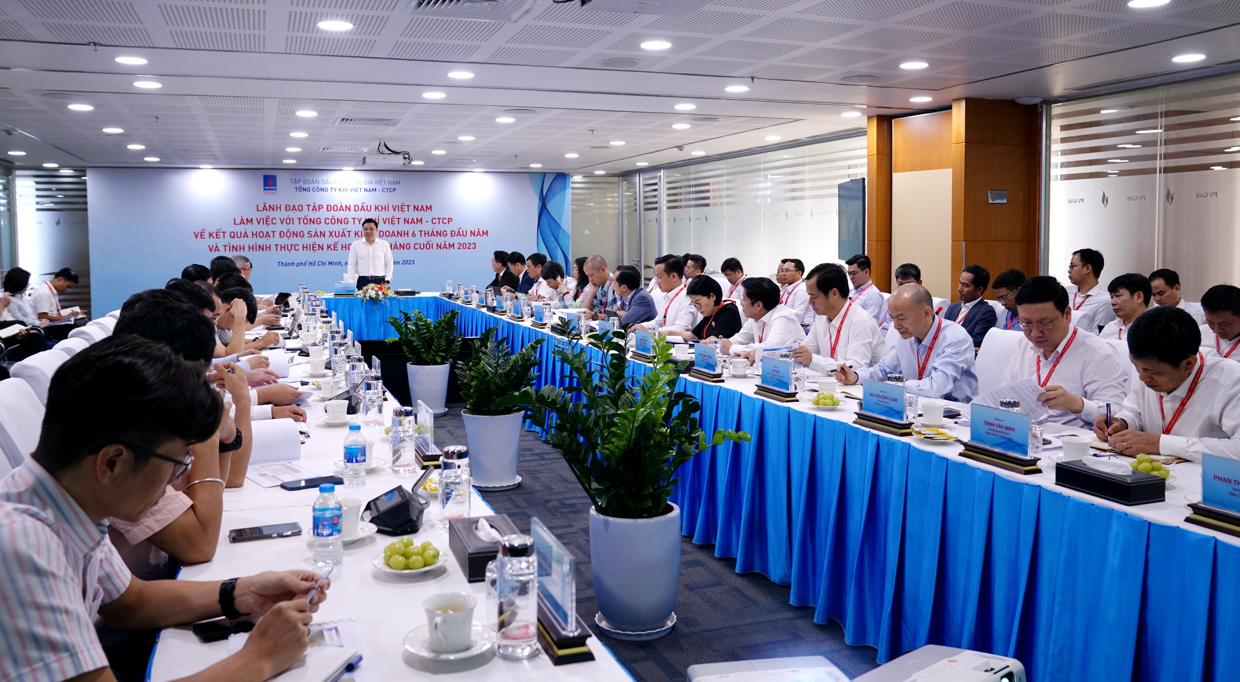 Tổng Giám đốc Petrovietnam Lê Mạnh Hùng phát biểu tại buổi làm việc