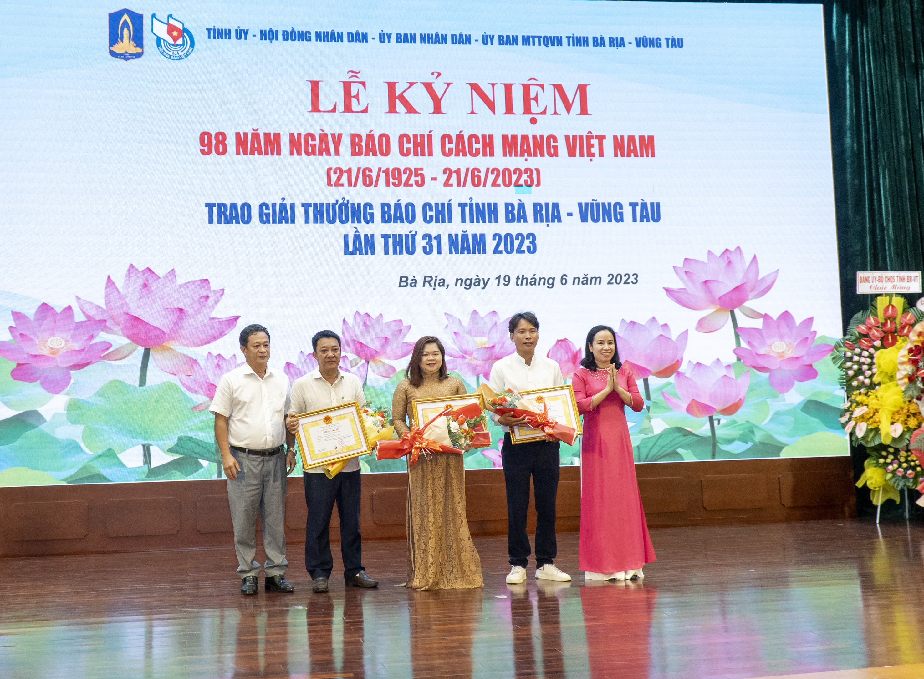 Các tác giả, nhóm tác giả đạt Giải C Giải báo chí tỉnh Bà Rịa – Vũng Tàu lần thứ 31.